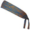 Zebra Royal Blue & Orange Elastic Tie Running Fitness Headbands