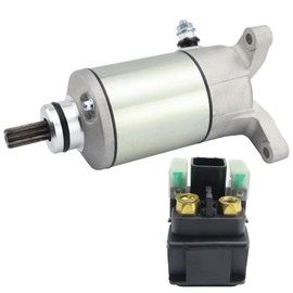 Lifmpfly Starter with Relay for Suzuki Motorcycle SV650 1999-2002, 31100-19F00 31100-19F10 31100-48E00