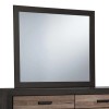 Bowery Hill Engineered Wood Frame Bedroom Mirror - Charcoal Brown