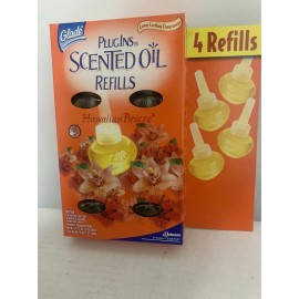 Glade PlugIns Plug In 4 Scented Oil Refills Hawaiian Breeze Value Pack Vintage !