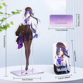 UTIEHD Genshin Impact Acrylic Character Standee - Collectible Stand Merch Display Featuring for Fans (Clorinde -1)