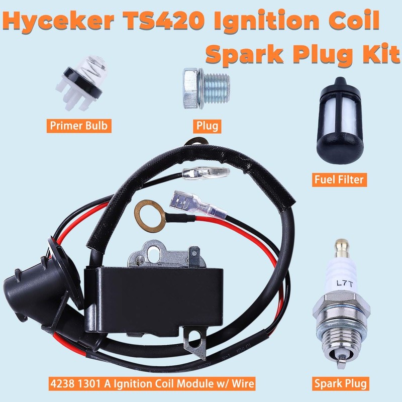 Hyceker TS420 Ignition Coil Spark Plug Kit For Stihl TS420