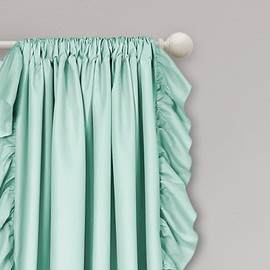 Lush DÉCOR Reyna Light Blue Window Panel Curtain Set for Living, Dining Room, Bedroom (Pair), 84 in x 54, 2 Count