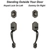 Dynasty Hardware DEN-HER-405-12PR Denver Front Door Dummy Handleset, Aged Oil