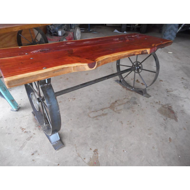 2) 16" steel ornamental Iron Wagon Wheel western rustic art