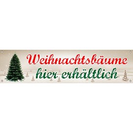 Advertising banner, Christmas tree, Christmas tree, tarpaulin "Christmas trees" 2000 x 500 mm with eyelets