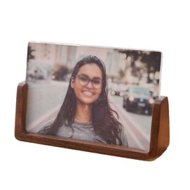 7x5 Photo Picture Frames with Mount for Standing Tabletop Wedding Photo Frame Walnut 1