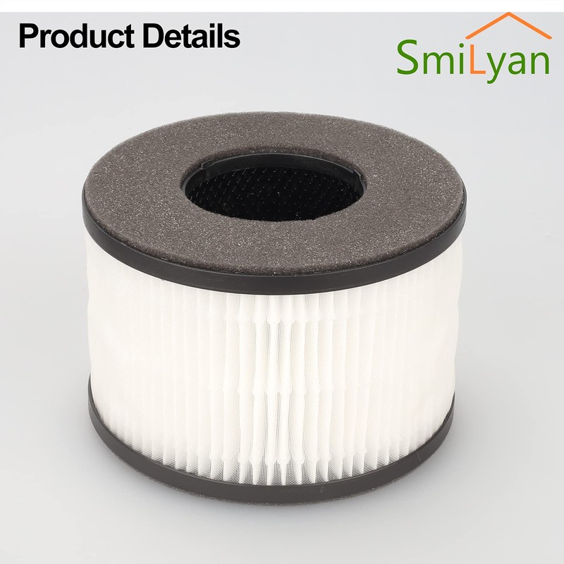 Smilyan BS-03 True HEPA Replacement Filter for PARTU and Slevoo