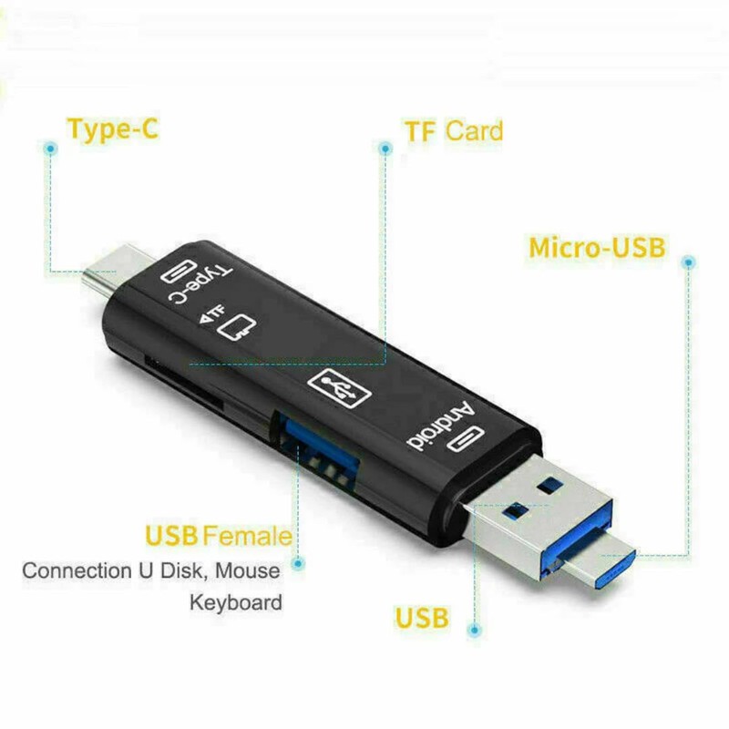 SD Card Reader, Dual Connector USB C Card Reader USB