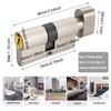 35T/35 Thumb Turn Euro Cylinder Lock (70mm), Gate Lock with