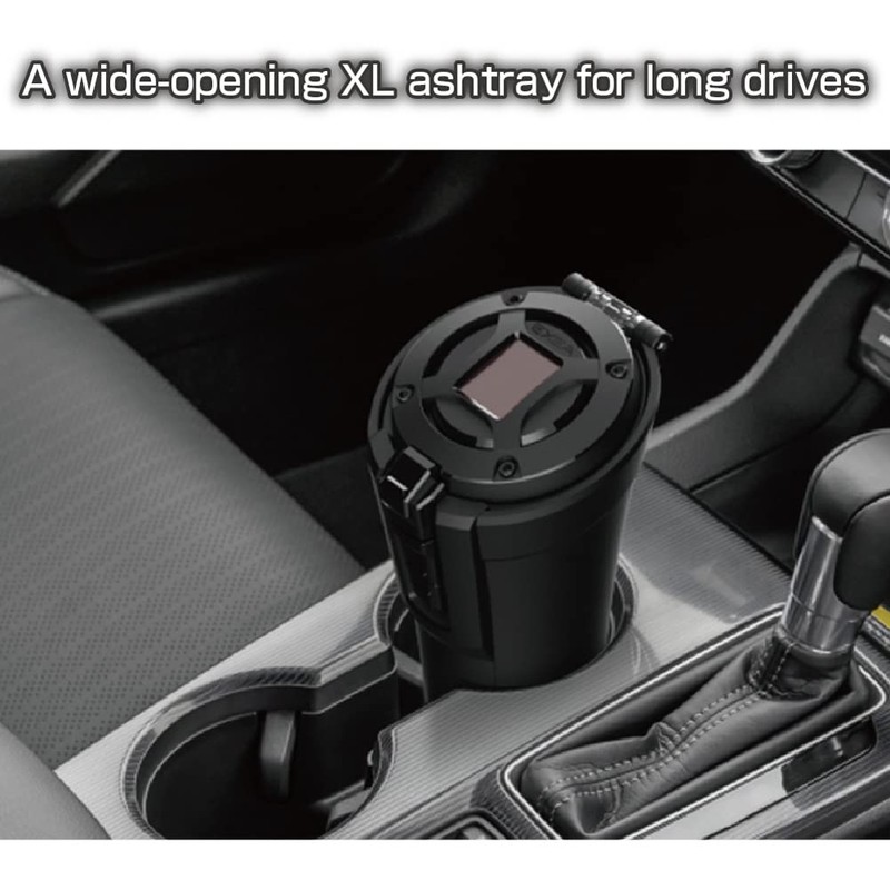 Seikosangyo EXEA Car Accessories Ashtray Solar Light Ash ED-227 Black