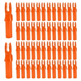 SVUPUE Archery Arrow Cams, 50 Pieces Arrow Cams Plastic, Arrow Cam for 6.2 mm Diameter Arrow Shafts, Orange