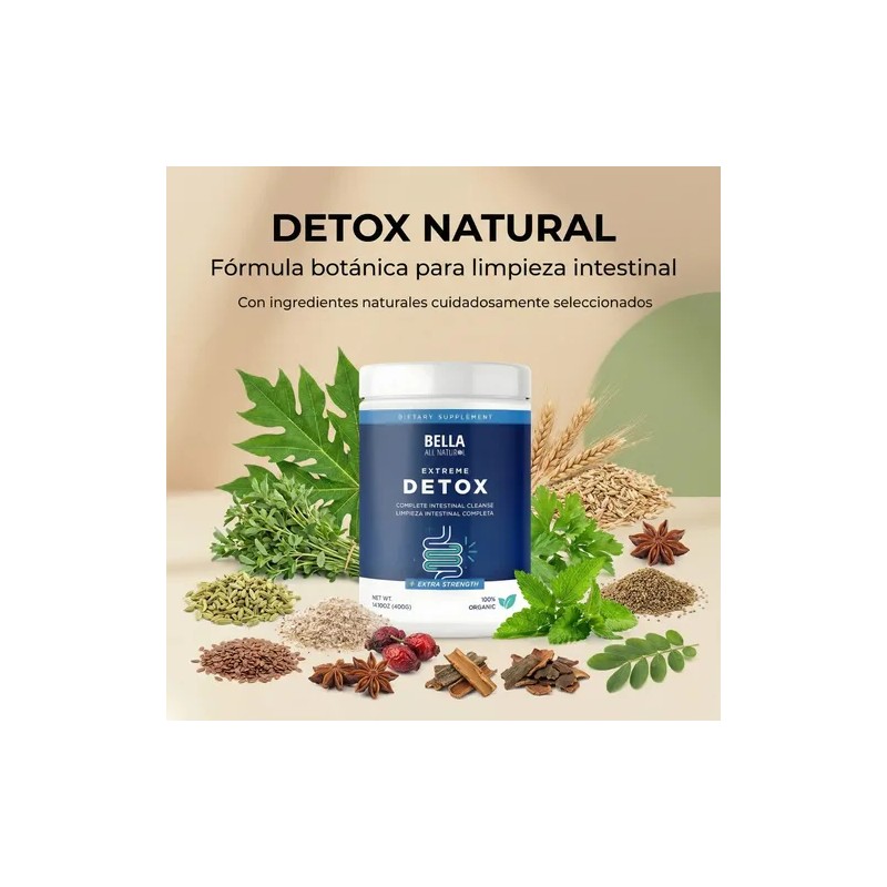 Suplemento Herbal Extreme Detox Intestinal de Bella All Natural con