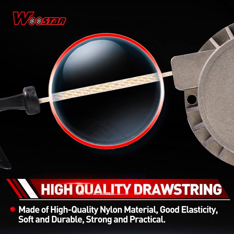 WOOSTAR Recoil Pull Starter with 3 Bolts Replacement for 2