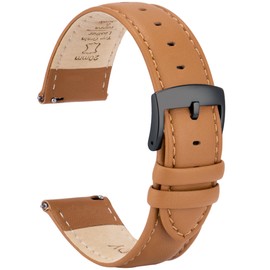 [OTTOODY] Genuine Leather Watch Band, Watch Strap 22mm, 21mm, 20mm, 18mm, 16mm, Quick Release Strap, For Men and Women, Elegant & Soft Calf Leather Watch Replacement Band, No Tools Required for