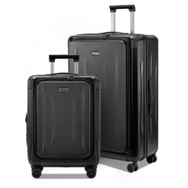 LOUIS KAISER Premium Carry On Luggage, 20Inch+29 Inch Top Opening Airline Approved ABS+PC Hard Shell Suitcases with Silent Wheels, TSA Lock,Front Pocket and Wet-dry Separated Six-piece Set