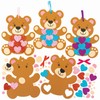 Baker Ross Love Bear Heart Decoration Kits-Pack of 5, Valentines