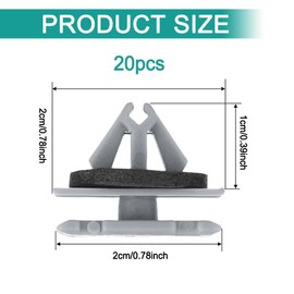 Rebvugr 20PCS Car Fender Clips, Car Body Retainer Clips, Car Plastic Rivets Fasteners Push Retainer Kit, Auto Fender Exterior Trim Molding Clips Replace OEM# 68271803AA 68395627AA 11571175