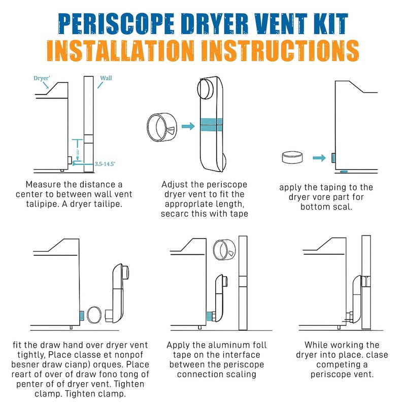 Woodeze - Close Clearance Dryer Vent Periscope Pipe 29"-50" |
