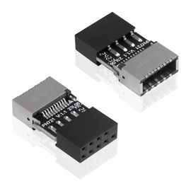 Duttek USB 3.2 Gen 1 to USB 3.2 Gen 2 Header Adapter (2 Pack), USB 2.0 9Pin Female to Type-E Female Converter for Motherboard Internal Conversion Adapter