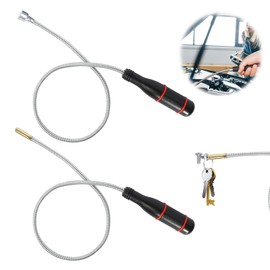 2 pieces magnetic pickup magnetic rod gripper with 500 mm flexible gooseneck, portable bendable magnetic gripper, strong flexible rod magnet for picking up small parts metal objects