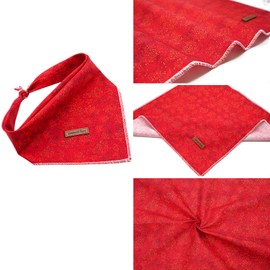Lionheart glory Dog Bandana 1 Pack Washable Soft Cotton Christmas Bib Scarf Adjustable Kerchief Square Dog Bandanas for Large Dogs Red Neckerchiefs