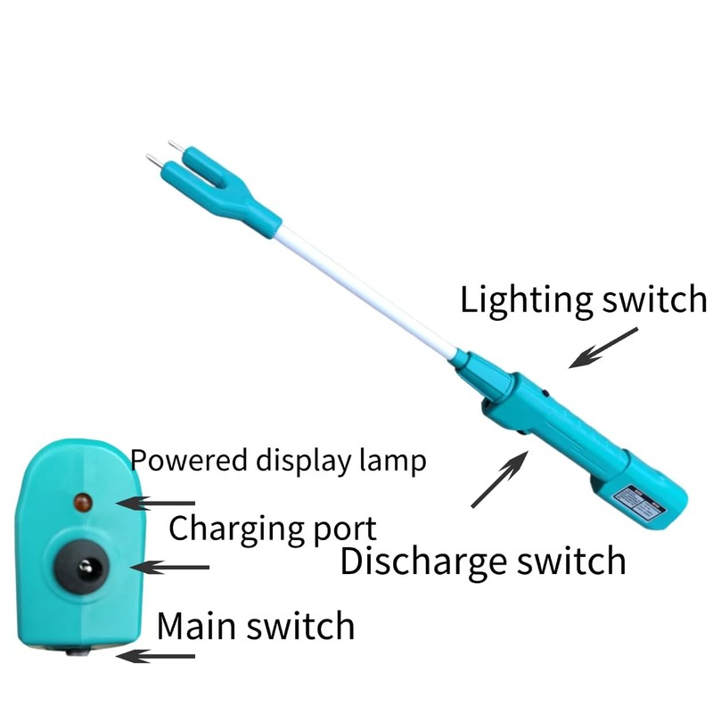 Cattle Prod Waterproof Cattle Prod Stick with LED Light Rechargeable