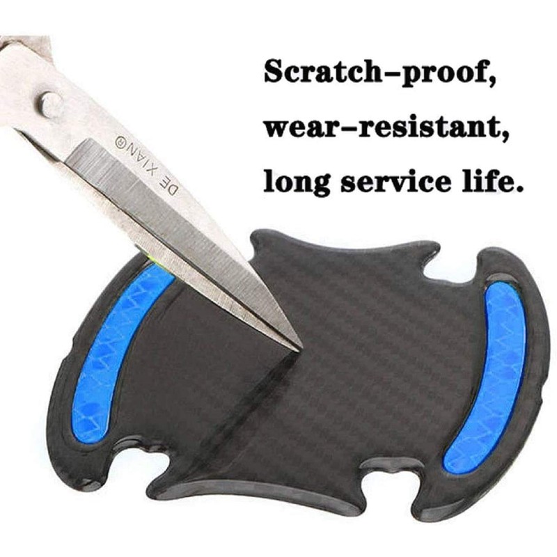 YOYCOOL 8Pcs 3D Carbon Fiber Auto Door Handle Scratch Protection