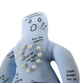 TG,LLC Treasure Gurus Funny Blue New Husband Voodoo Doll Pins Novelty Stress Relief Plush Toy Bride Gag Gift Newlywed Joke