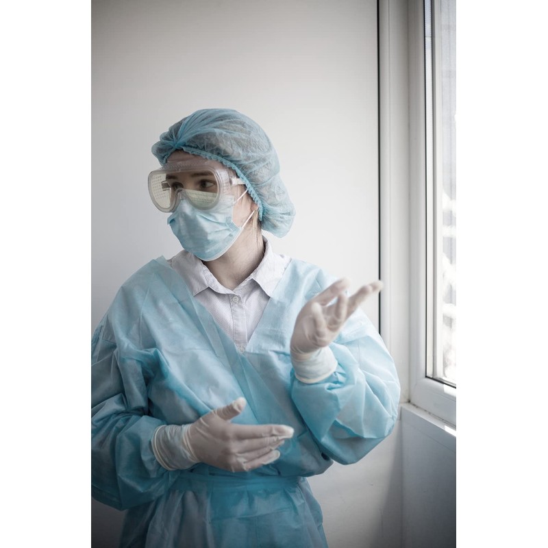Pack of 100 Nitrile Disposable Gloves Powder-Free Gloves l