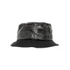 Flex fit Men Hats Crinkled Paper Black Standard Size
