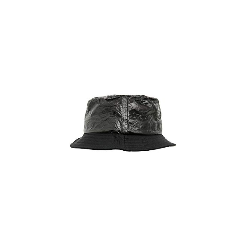 Flex fit Men Hats Crinkled Paper Black Standard Size