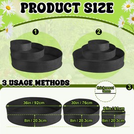 Colingmill 2 Sets 3 Tiered Fabric Grow Bags Fabric Raised Garden Bed Strawberry Planter Each 8 Inch Deep Strawberry Pot Stackable Planter Vertical Strawberry Planters (36 x 36 x 24 Inch)