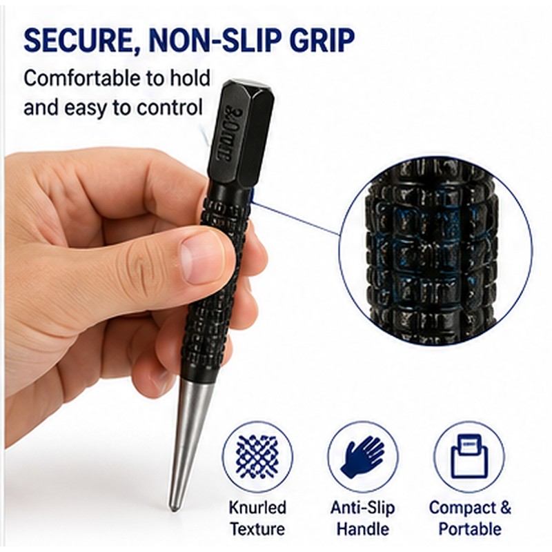 3-Piece Center Punch Set – 1.5 mm, 2.0 mm &