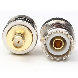 ANHAN SMA Female to UHF Female Connector Pl259 Female Coax Connector Two Way Ham CB Radio Connectors SO239 Female Adapter for BAOFENG UV-5R Series Radio 2Packs