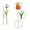 IPLNTS 20PCS All Saints' Day Orange Artificial Flower Tulips PU