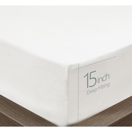 Crescent Bedding Twin Extra Long Micro Fiber White Fitted sheet - Soft and Comfy - By White Twin XL