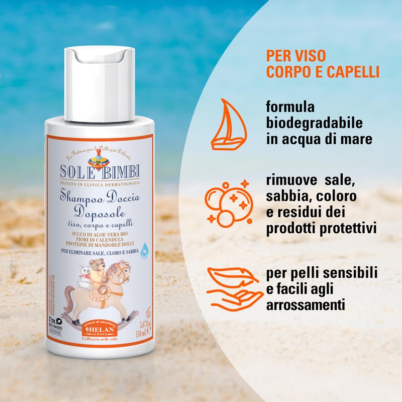 Helan, Sole Bimbi Children's After-Sun Shower Shampoo 150 ml