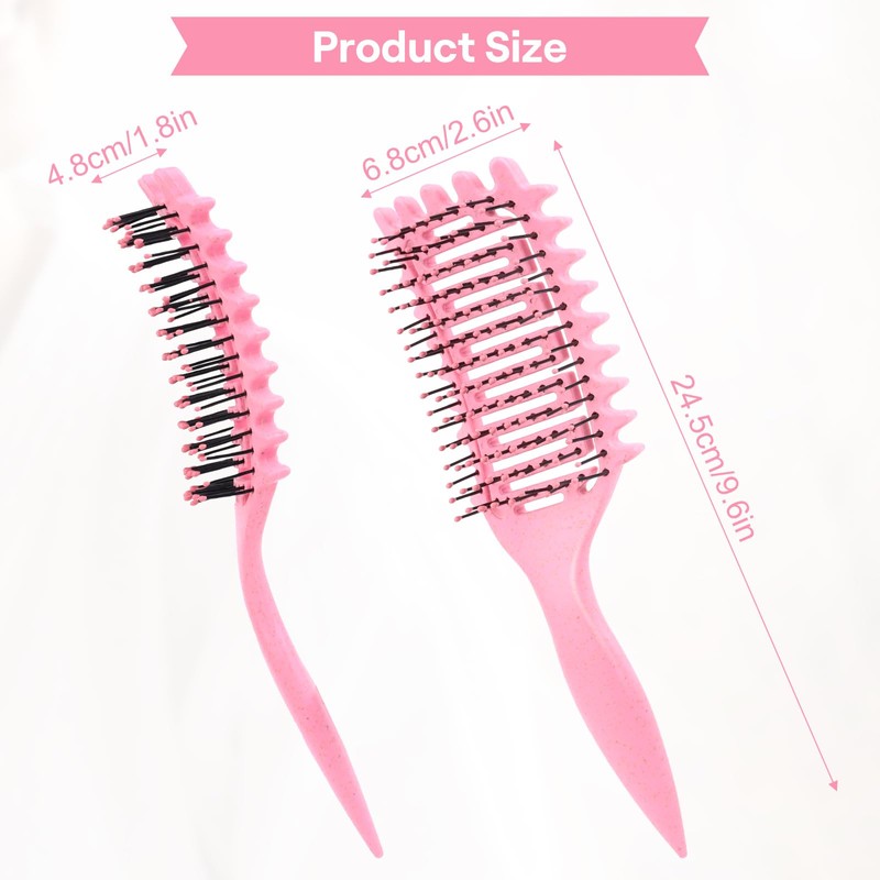 TNEDFOD Pack of 2 Curly Hair Brushes