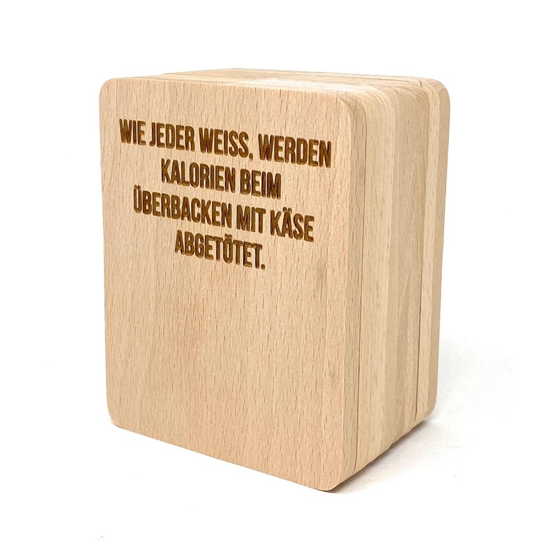 Set of 8 Raclette Coasters with Engraving, Calories (German Language)