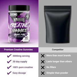 Warrior Creatine Monohydrate Gummies, 90 Gummies