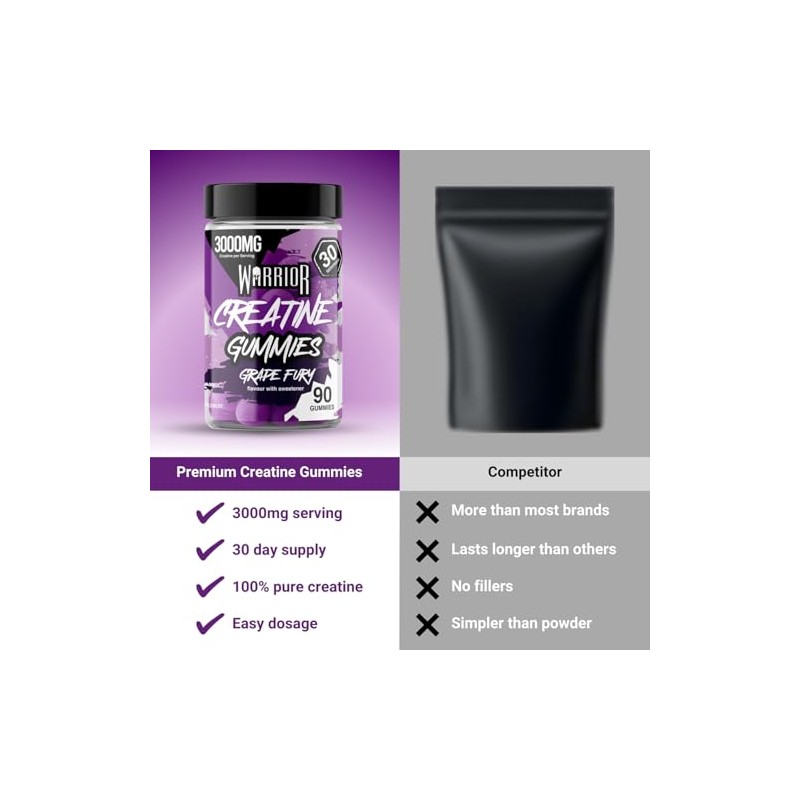 Warrior Creatine Monohydrate Gummies, 90 Gummies