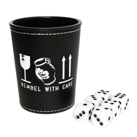 BEMBEL WITH CARE - Dice Cup with 6 Dice in Elegant Black