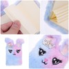 Toddmomy Fluffy Rabbit Shaped Notebook for Adorable Plush Cover Daily