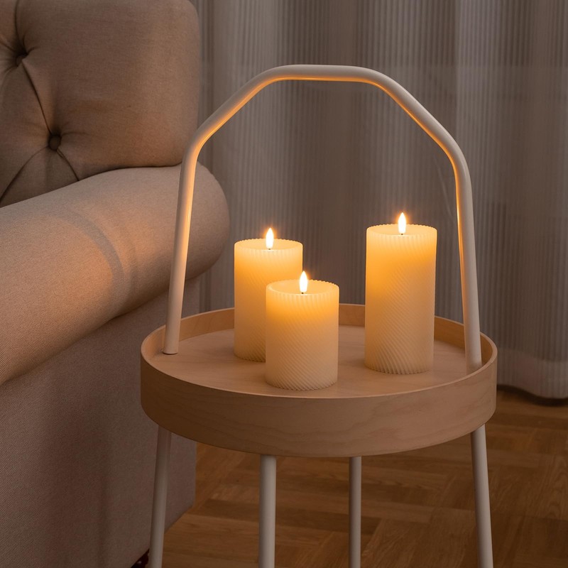 ANGELLOONG Flickering Flameless Candle with Remote, Real Wax Battery Operated