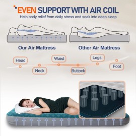 Avenli Single Size Air Mattress Inflatable Bed Sleeping Pad for Camping Patterned Fl
