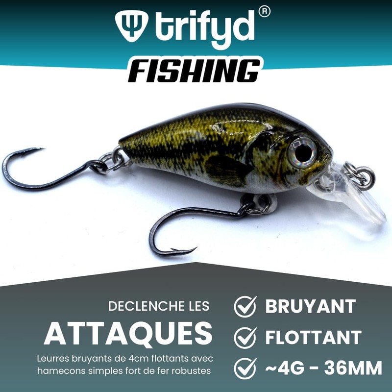 trifyd ® - Swimming Fish Trout Cranckbait 4cm Trout Box