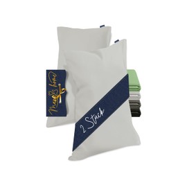 Marie´s Home Velvety Soft Pillowcase 1615.2355 Set of 2 Approx. 40 x 80 cm Silver