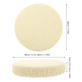 Veemoon Couch Stretch Cover Round Stool Cushion Cover, Stool Chair Covers with Elastic and Non Slip Bottom, 11 inches Width Soft& Protecting Home Office Bar Chair Round Kitchen Stool Covers