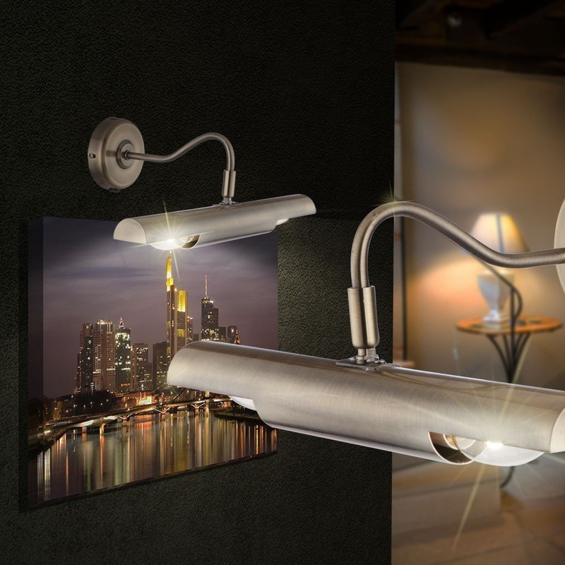 Globo Picture Lamp, Old Brass